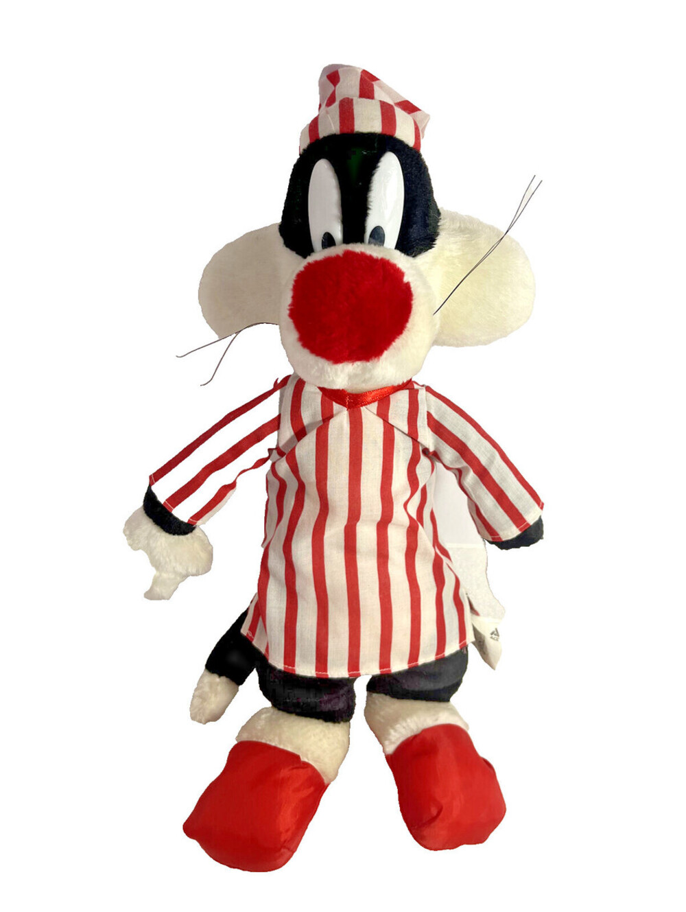 Vintage 1998 WB Looney Tunes SYLVESTER CAT IN PAJAMAS Nightgown 18” Plush